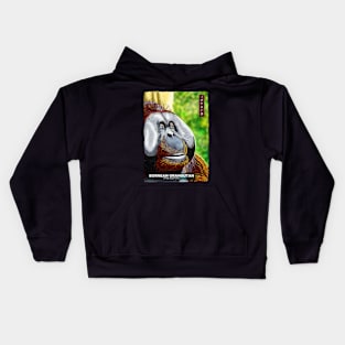 Bornean Orangutan - Black Kids Hoodie